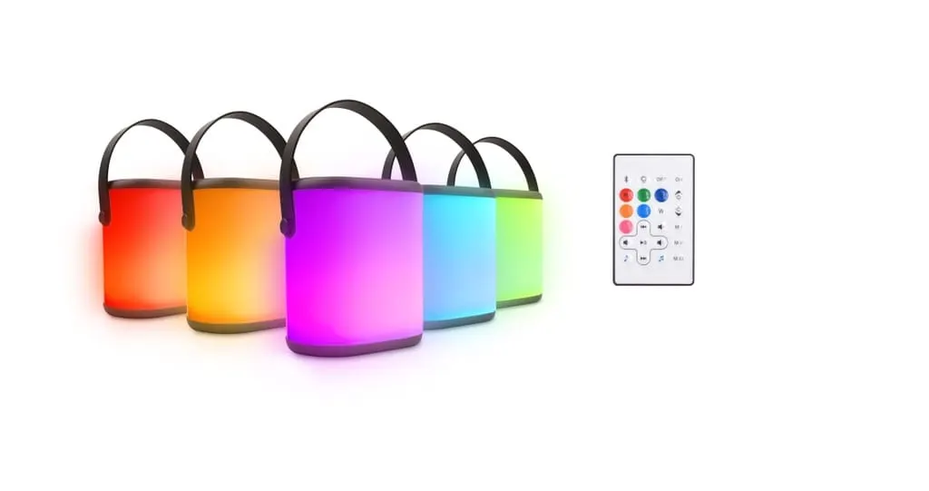 Lampes d'ambiance colorées et télécommande